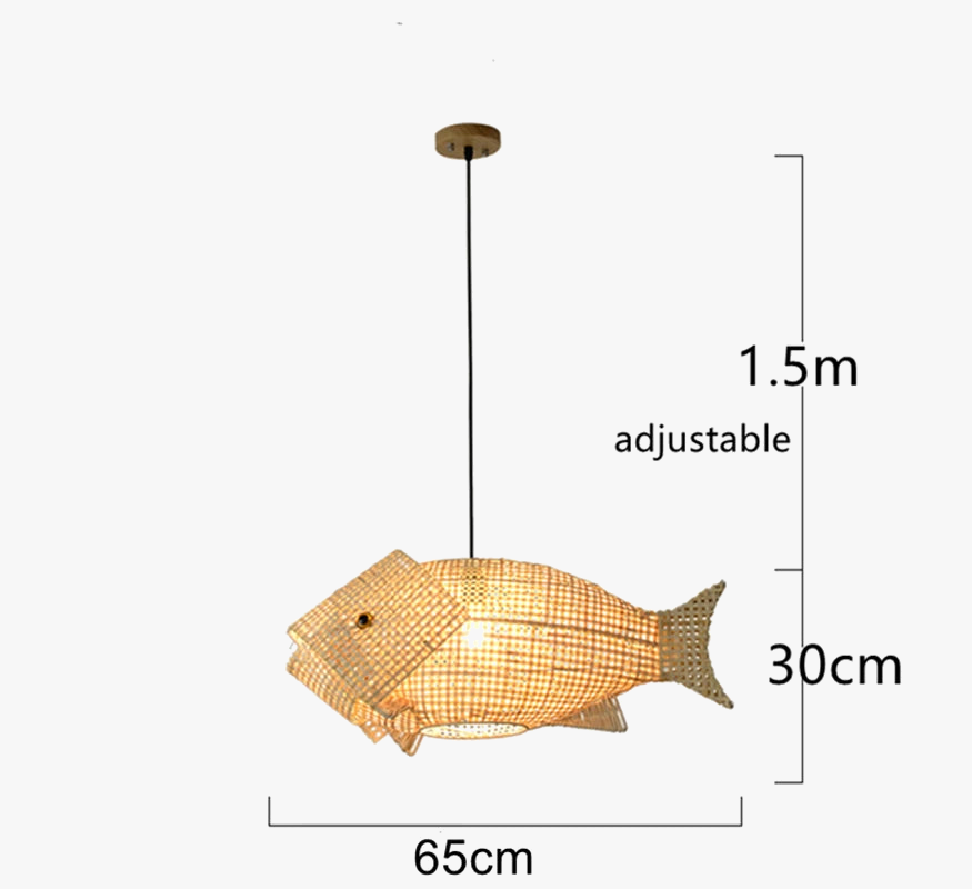 Suspension carpe en bambou - Éléments de Déco Zen