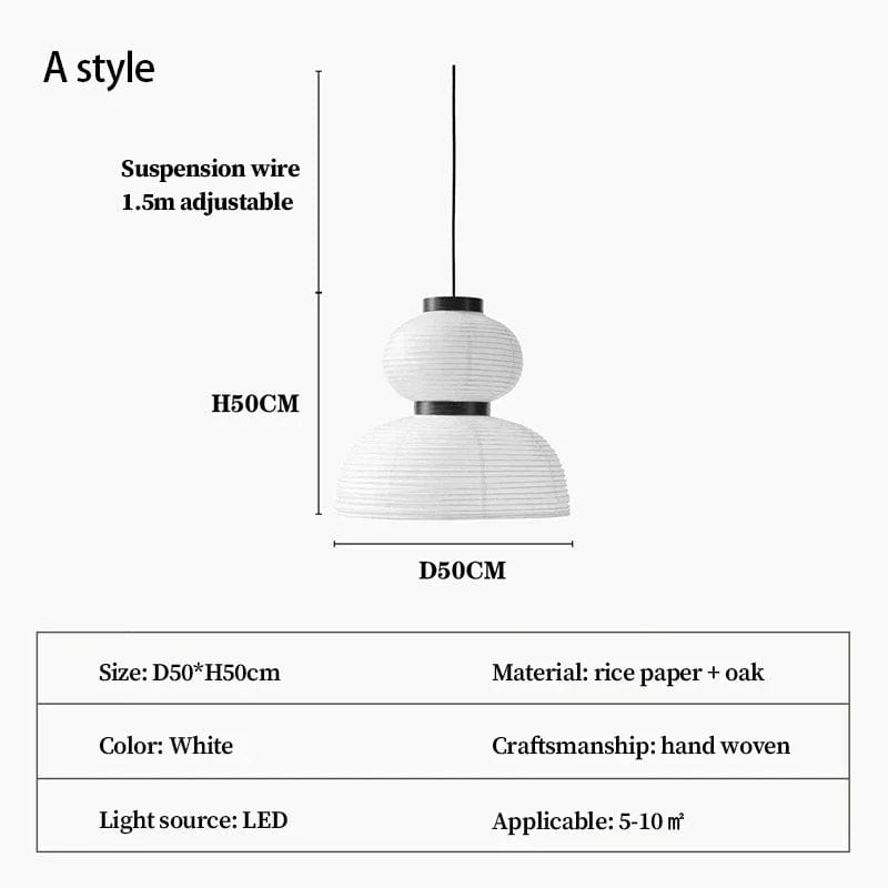 Lanterne Chinoise Sandyha en papier de riz avec éclairage LED - Lustre design pour la décoration intérieure | Marco Lucetti