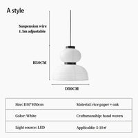 Lanterne Chinoise Sandyha en papier de riz avec éclairage LED - Lustre design pour la décoration intérieure | Marco Lucetti