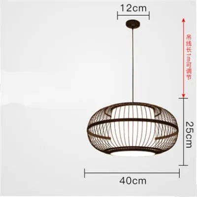 Lanterne Japonaise en Osier et Bambou | Marco Lucetti Noir dia40cm
