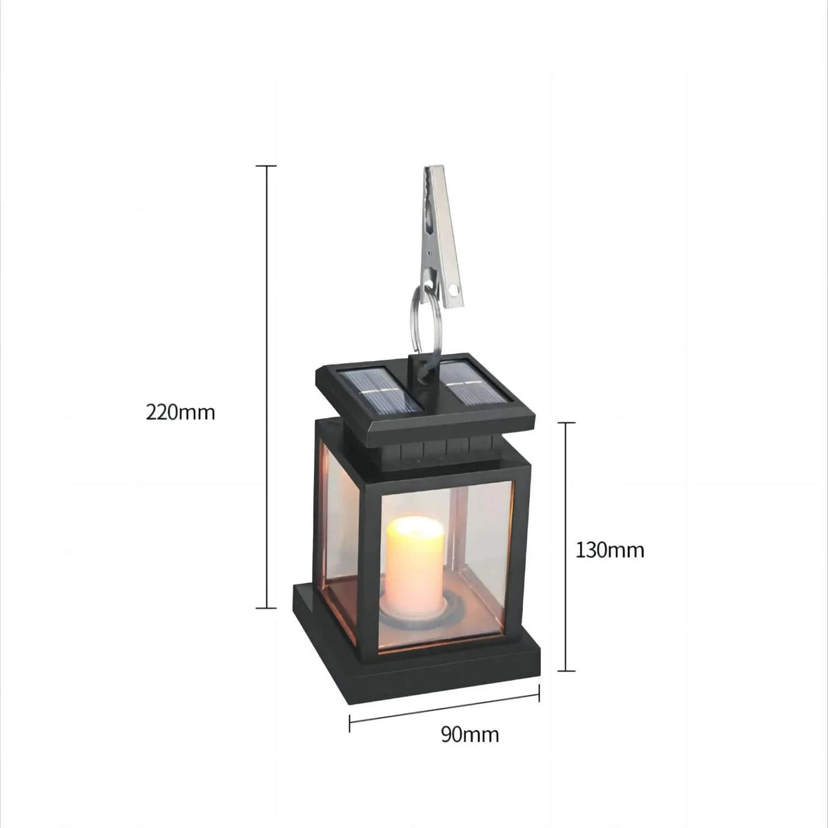 Lanterne Solaire Étanche pour Noël | Marco Lucetti Lampes à bougie solaires / 1 pc