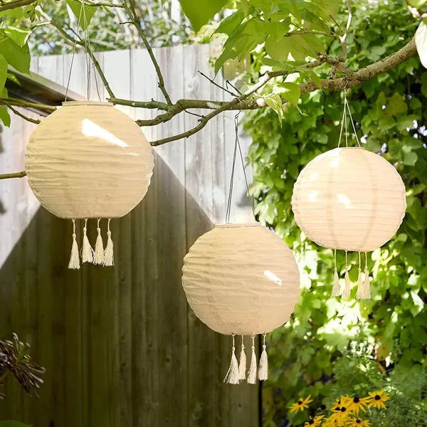 Lanterne Solaire LED 25cm Étanche - Décoration Extérieure Festive - Suspension Jardin | Marco Lucetti