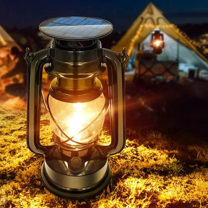 Lanterne Solaire Métal Antique USB Extérieure | Marco Lucetti Style1