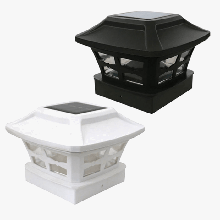 Lampe poteau solaire pour poteaux en bois 4X4, blanc chaud