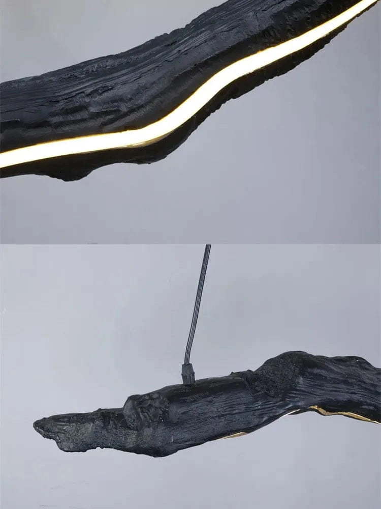 LED bandes lumineuses noires Wabi-sabi : Lampes suspendues pour restaurant, bureau, chambre, café et salle d'exposition | Marco Lucetti