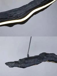 LED bandes lumineuses noires Wabi-sabi : Lampes suspendues pour restaurant, bureau, chambre, café et salle d'exposition | Marco Lucetti