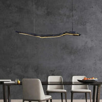 LED bandes lumineuses noires Wabi-sabi : Lampes suspendues pour restaurant, bureau, chambre, café et salle d'exposition | Marco Lucetti