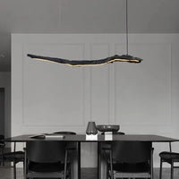 LED bandes lumineuses noires Wabi-sabi : Lampes suspendues pour restaurant, bureau, chambre, café et salle d'exposition | Marco Lucetti