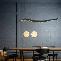 LED bandes lumineuses noires Wabi-sabi : Lampes suspendues pour restaurant, bureau, chambre, café et salle d'exposition | Marco Lucetti
