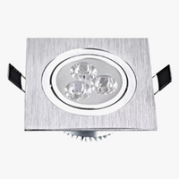 Spot LED carré encastré Dimmable 3W 5W 7W - Éclairage vers le bas - 110V 220V