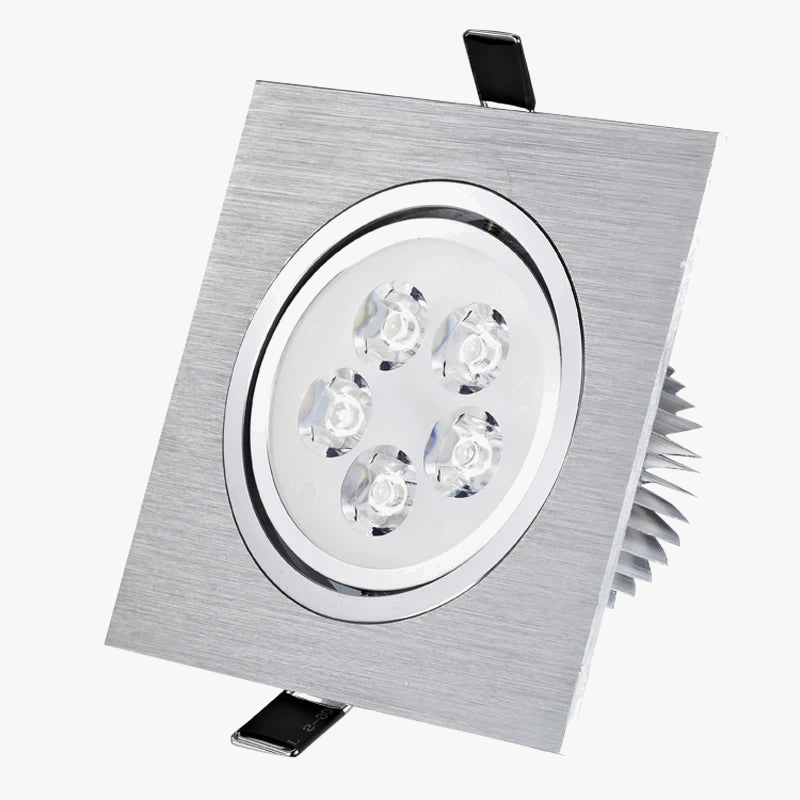 Spot LED carré encastré Dimmable 3W 5W 7W - Éclairage vers le bas - 110V 220V