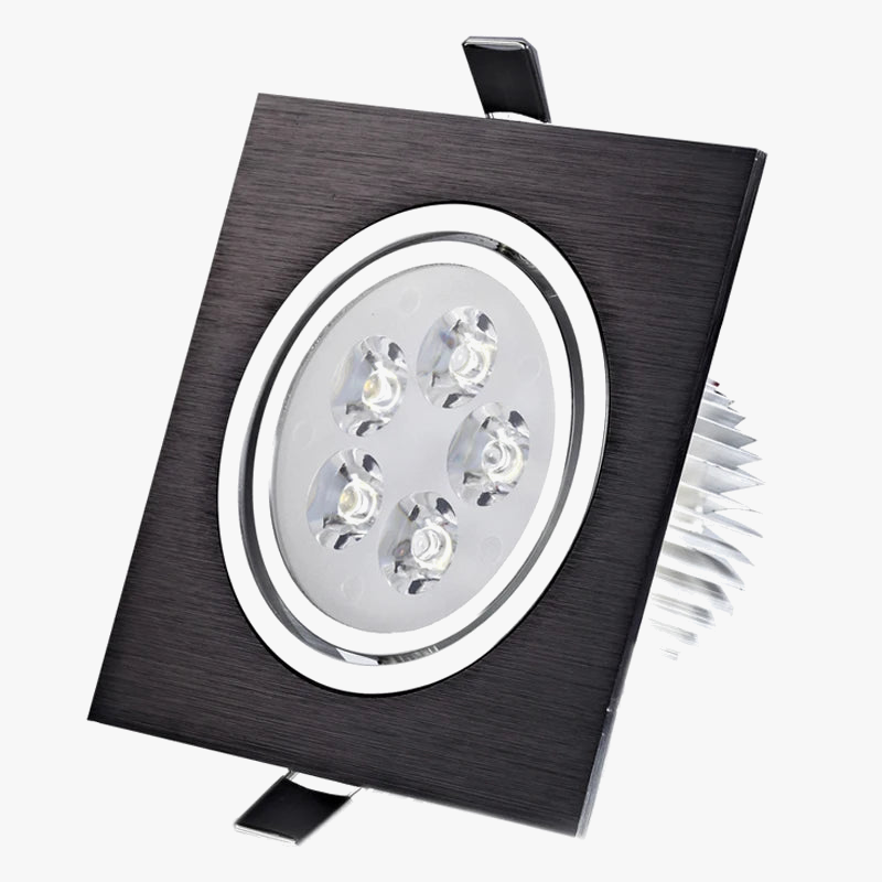 Spot LED carré encastré Dimmable 3W 5W 7W - Éclairage vers le bas - 110V 220V
