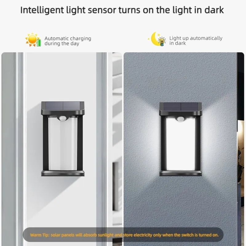 Applique murale solaire LED extérieur avec capteur de mouvement