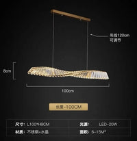 LED Lumière de Luxe Nordique Cristal pour Applique Murale Postmoderne Chic | Marco Lucetti C-100cm / Blanc chaud