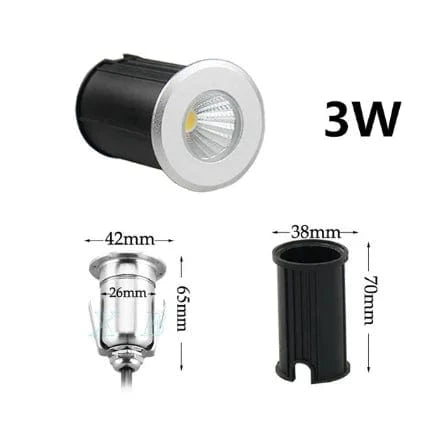 LED lumière souterraine 5W 10W 15W 20W 30W - Éclairage extérieur étanche pour jardin et chemin - Spot paysage IP67 220V DC12V | Marco Lucetti 3w / Blanc chaud 220v