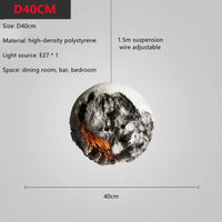 LED Lustre Suspension Wabi Sabi Rétro - Éclairage Planète Lumières Restaurant Bar Art | Marco Lucetti D40cm / Blanc froid