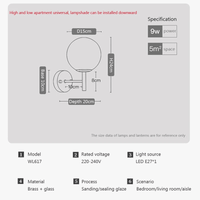 LED Luxe : Applique Murale Moderne en Verre pour Salon, Chambre ou Restaurant | Marco Lucetti