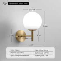 LED Luxe : Applique Murale Moderne en Verre pour Salon, Chambre ou Restaurant | Marco Lucetti 15 cm / Sans ampoule