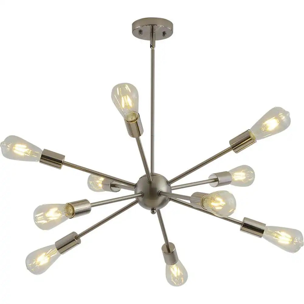 Lustre suspendu industriel en laiton noir brossé pour un design moderne et élégant