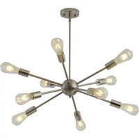 Lustre suspendu industriel en laiton noir brossé pour un design moderne et élégant