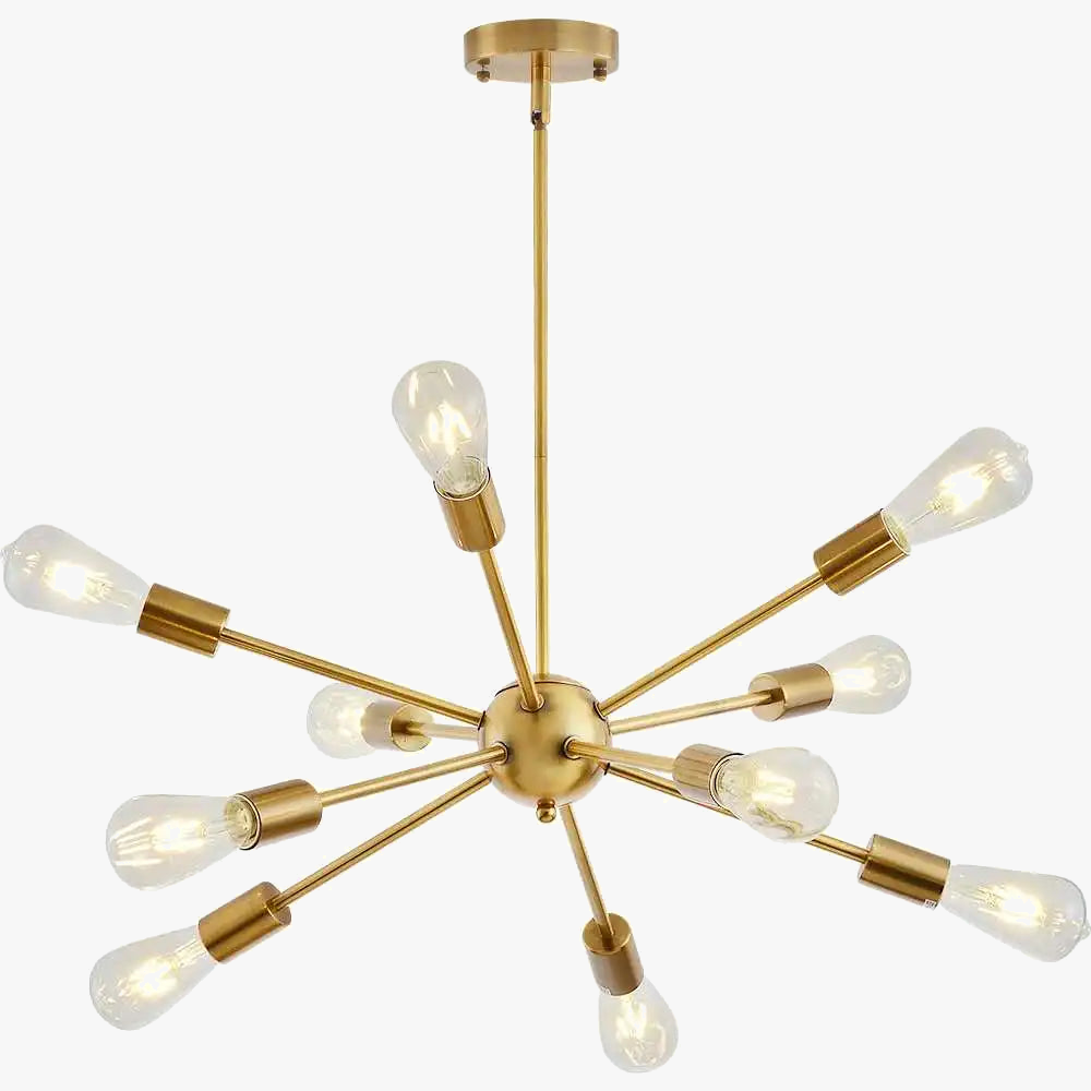 Lustre suspendu industriel en laiton noir brossé pour un design moderne et élégant