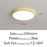 Plafonnier rond minimaliste LED pour éclairage intérieur