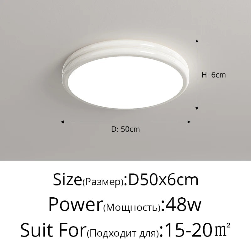 Plafonnier rond minimaliste LED pour éclairage intérieur
