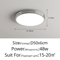 Plafonnier rond minimaliste LED pour éclairage intérieur
