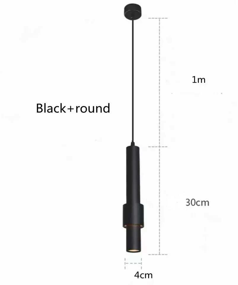 Suspension LED Tube Design Épuré