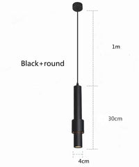 Suspension LED Tube Design Épuré