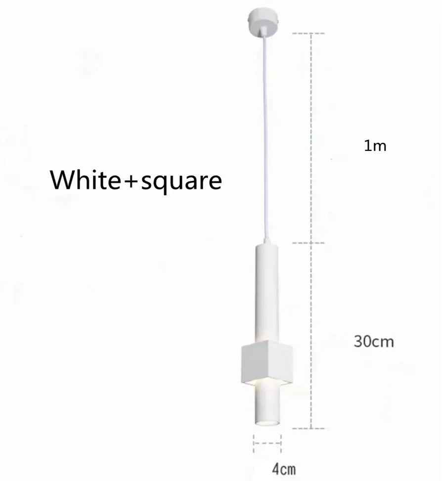 Suspension LED Tube Design Épuré