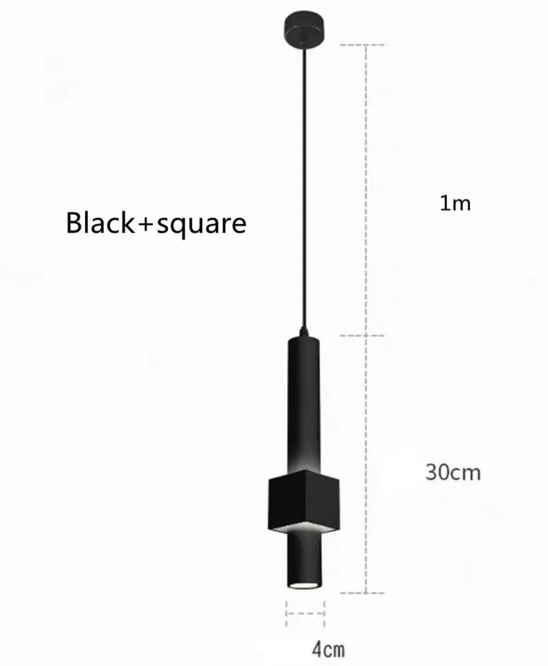 Suspension LED Tube Design Épuré