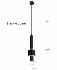 Suspension LED Tube Design Épuré