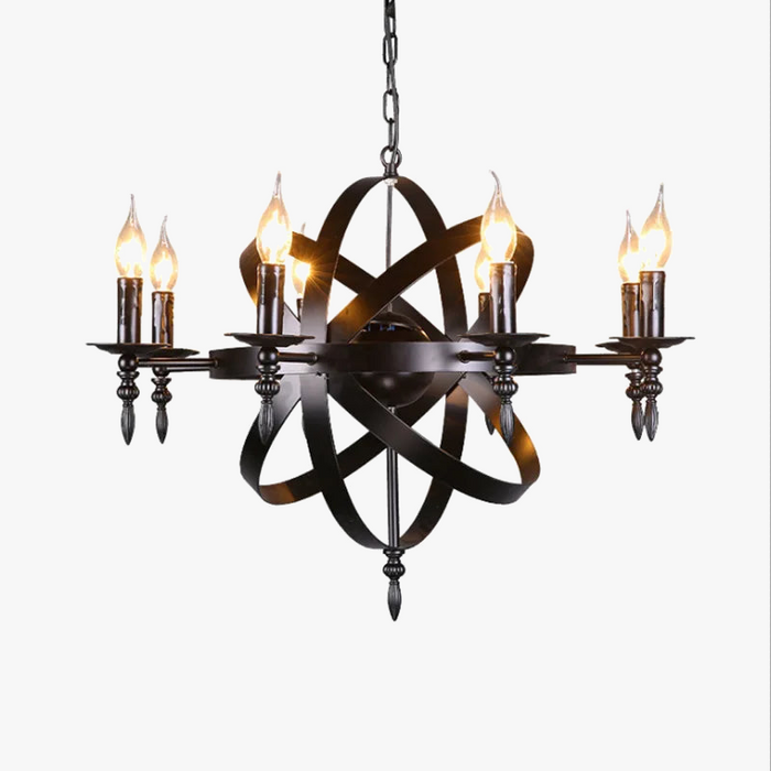 Lustre Loft Américain en Métal Rétro Rustique