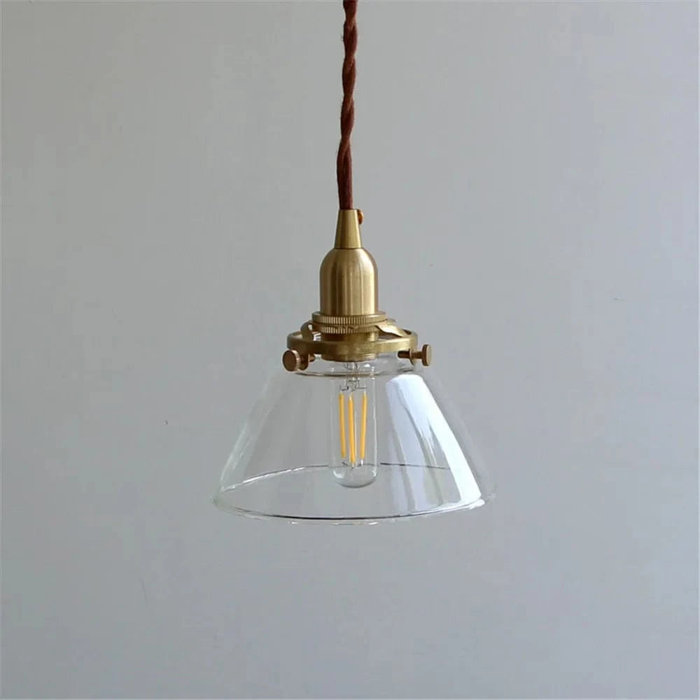 Loft Industriel LED Suspension Lumière Rétro en Laiton et Verre | Marco Lucetti