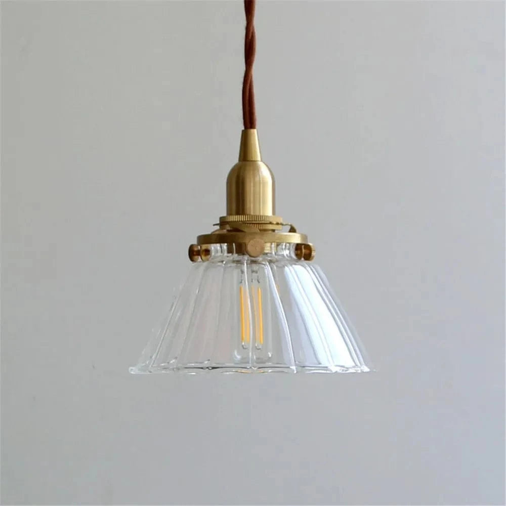 Loft Industriel LED Suspension Lumière Rétro en Laiton et Verre | Marco Lucetti