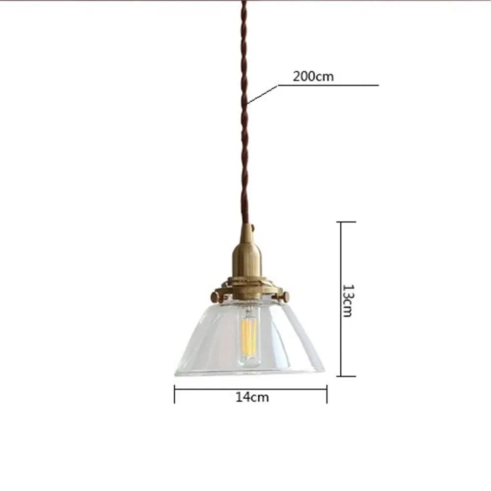 Loft Industriel LED Suspension Lumière Rétro en Laiton et Verre | Marco Lucetti