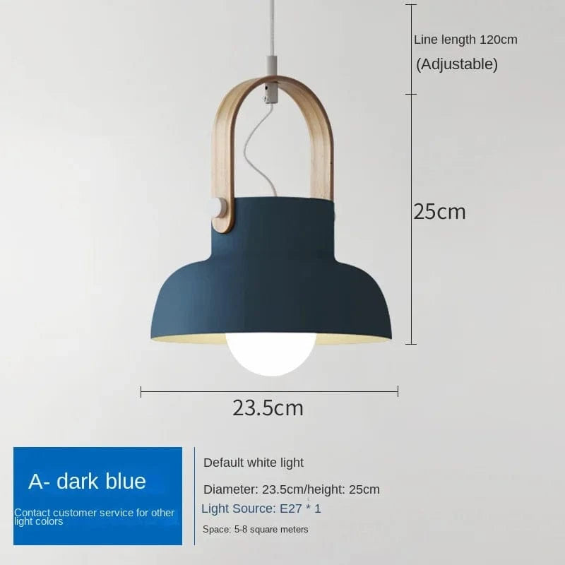 Loft Nordique LED : Suspension en Fer Macaron pour Éclairer vos Espaces Intérieurs | Marco Lucetti A bleu foncé / Lumière blanche 6000K