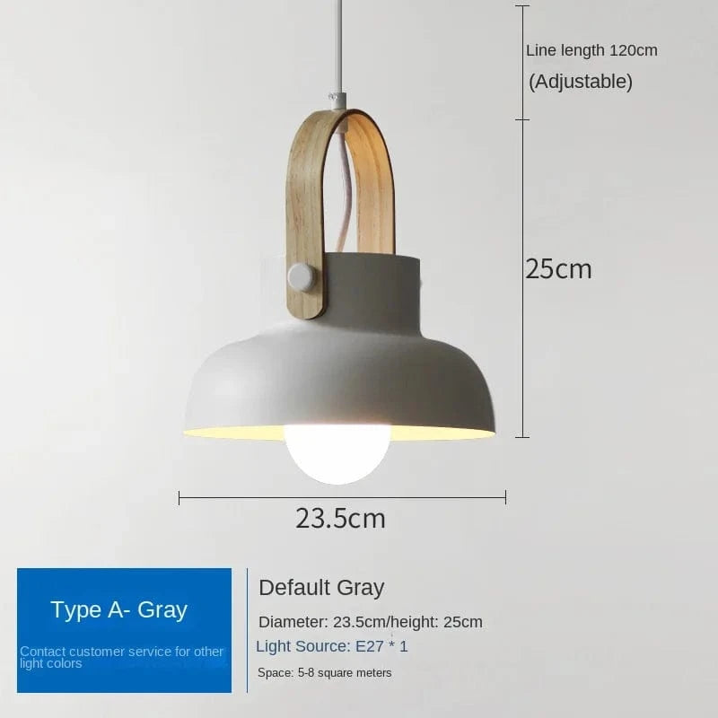 Loft Nordique LED : Suspension en Fer Macaron pour Éclairer vos Espaces Intérieurs | Marco Lucetti A gris / Lumière blanche 6000K