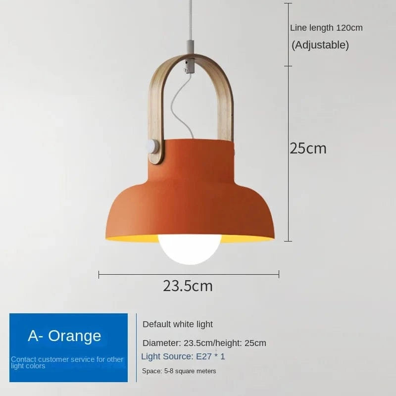 Loft Nordique LED : Suspension en Fer Macaron pour Éclairer vos Espaces Intérieurs | Marco Lucetti A Orangé / Lumière blanche 6000K