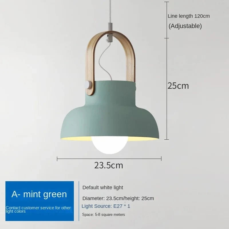 Loft Nordique LED : Suspension en Fer Macaron pour Éclairer vos Espaces Intérieurs | Marco Lucetti A vert / Lumière blanche 6000K