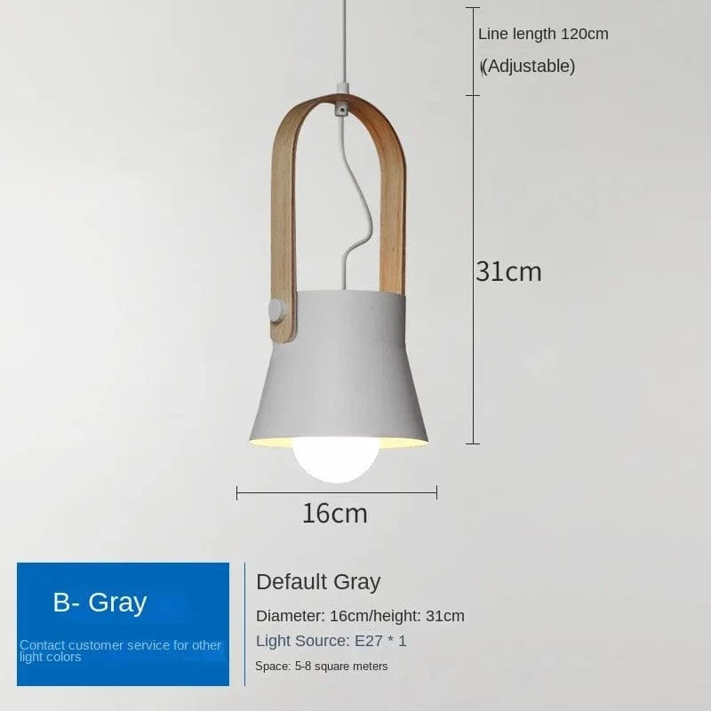 Loft Nordique LED : Suspension en Fer Macaron pour Éclairer vos Espaces Intérieurs | Marco Lucetti B Gris / Lumière blanche 6000K