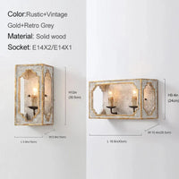 Loft Vintage Wood Lustre: Suspension Luminaire Gris pour Chambre, Salon & Cuisine | Marco Lucetti