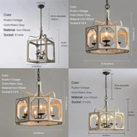 Loft Vintage Wood Lustre: Suspension Luminaire Gris pour Chambre, Salon & Cuisine | Marco Lucetti