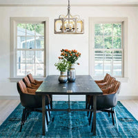 Loft Vintage Wood Lustre: Suspension Luminaire Gris pour Chambre, Salon & Cuisine | Marco Lucetti