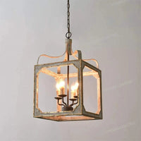 Loft Vintage Wood Lustre: Suspension Luminaire Gris pour Chambre, Salon & Cuisine | Marco Lucetti