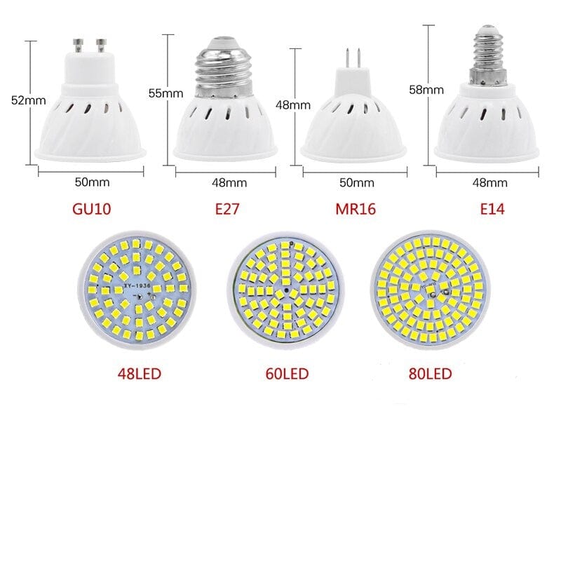 Lot de 10 ampoules LED pour douilles E27, E14 et G10 | Marco Lucetti