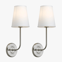 Lot de 2 Appliques Murales Industrielles Phansthy avec Abat-jour en Tissu | Marco Lucetti