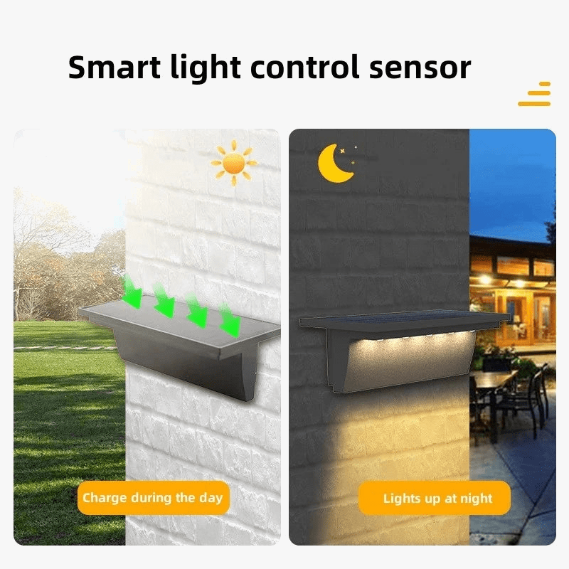 Lot de 2 Lampes Solaires Extérieures 5 LED Étanche Intelligentes -