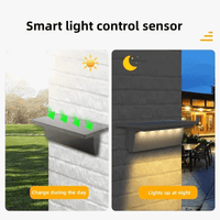 Lot de 2 Lampes Solaires Extérieures 5 LED Étanche Intelligentes -